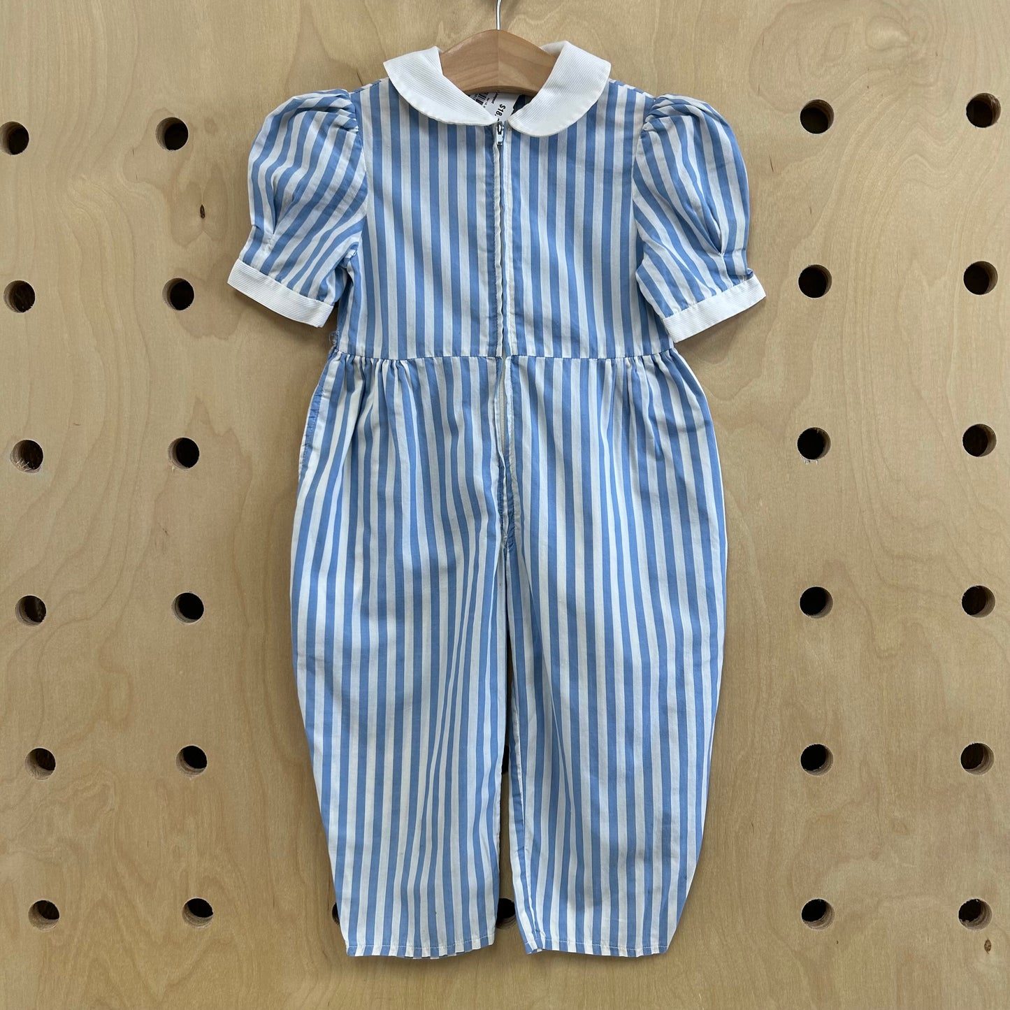 Mister Mom Blue Striped Jumpsuit
