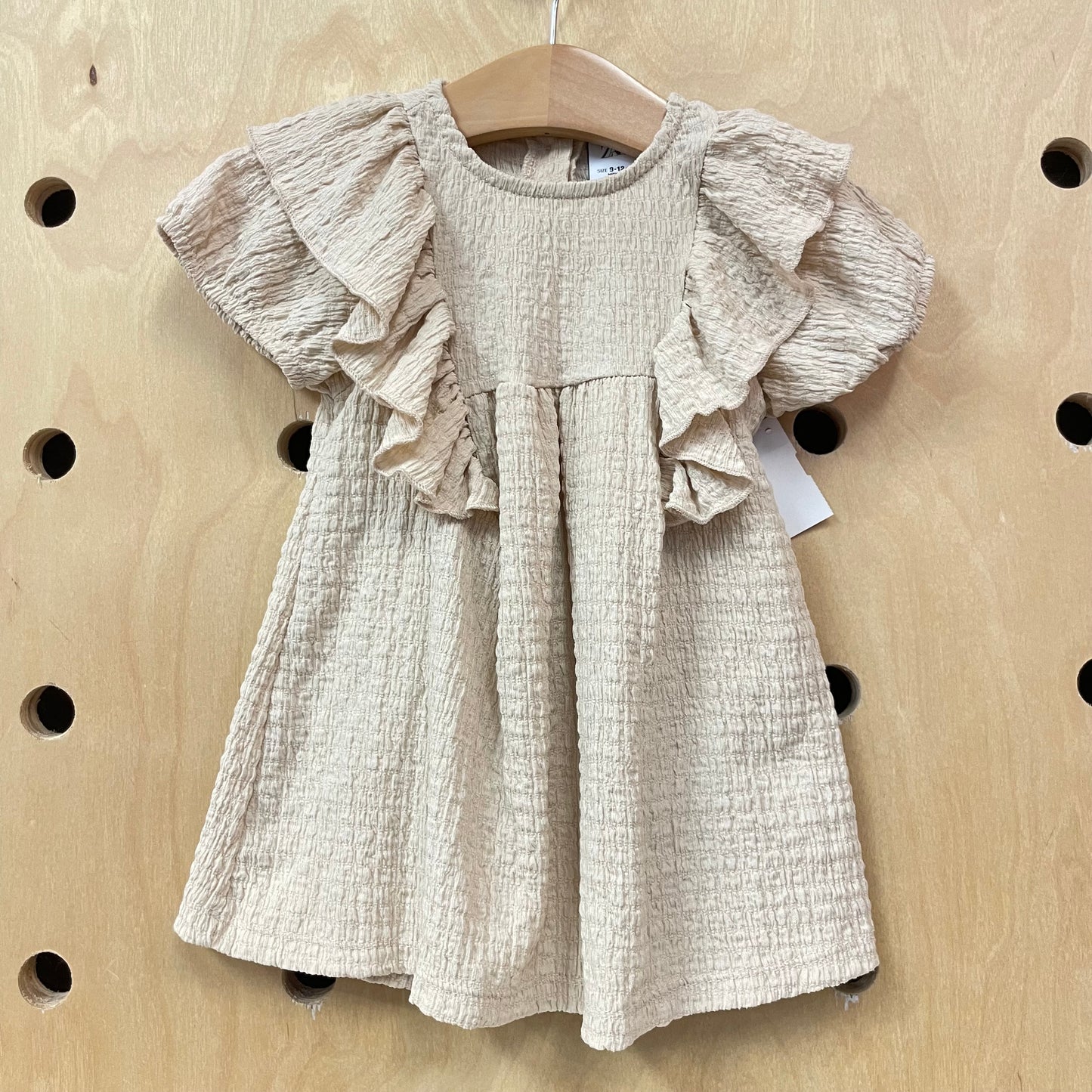 Beige Textured Dress