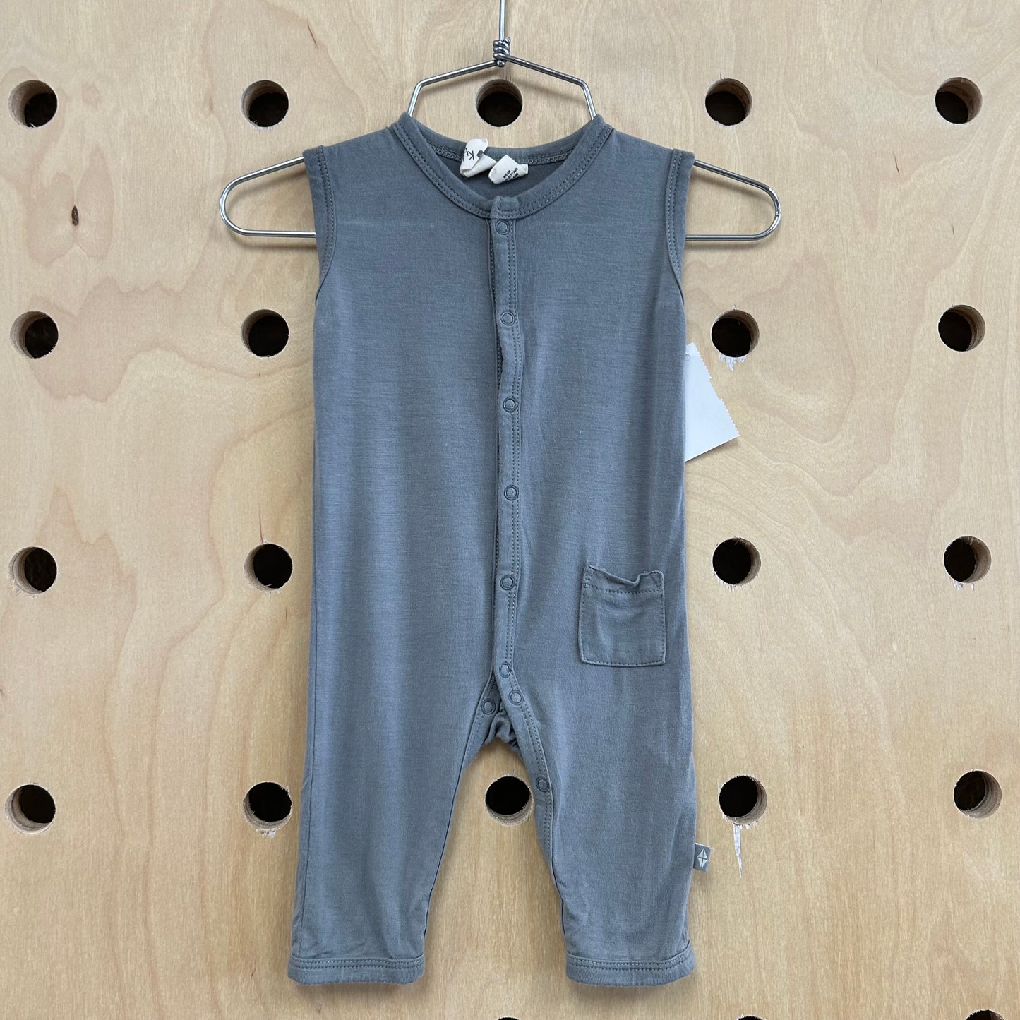 Grey Bamboo Sleeveless Romper