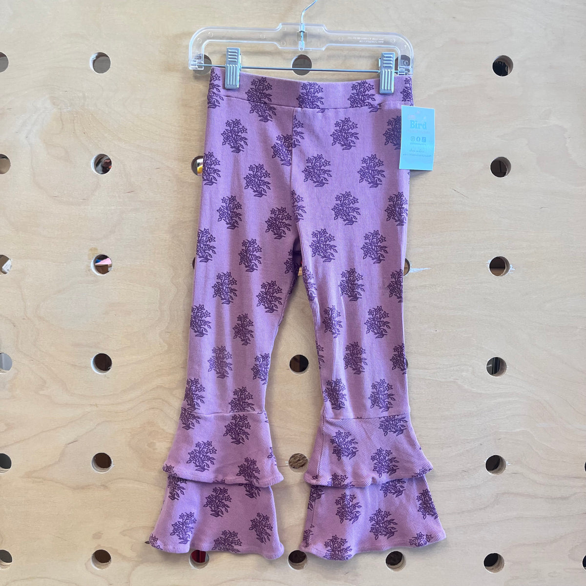 Organic Pink/Plum Floral Pants