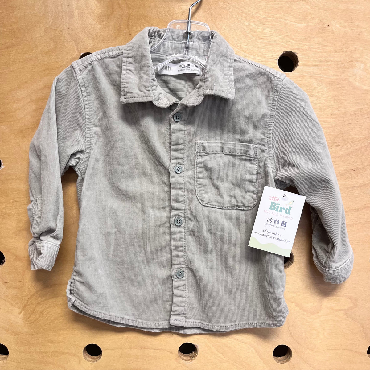 Seafoam Cord Button Up