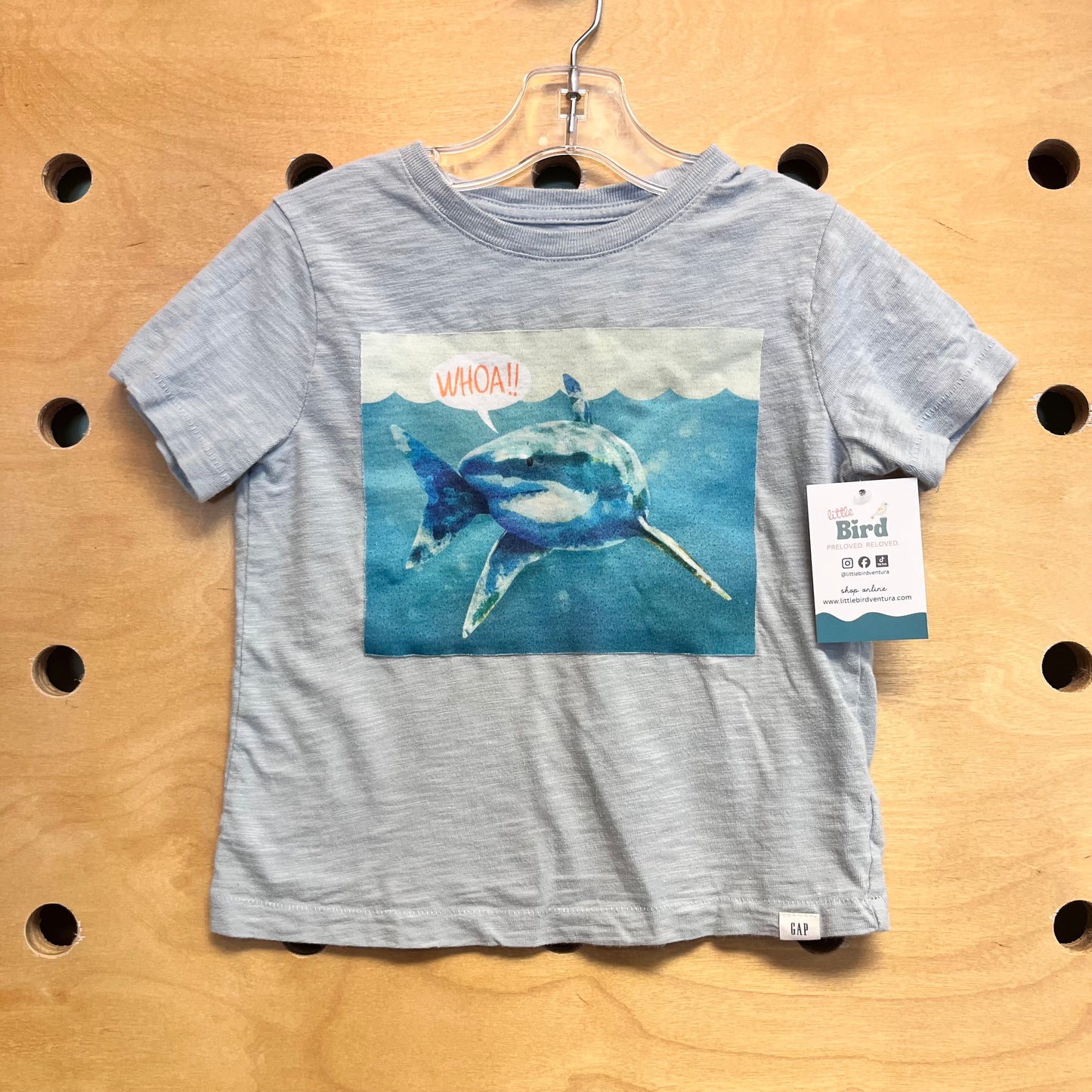 Blue 'Woah' Shark Tee