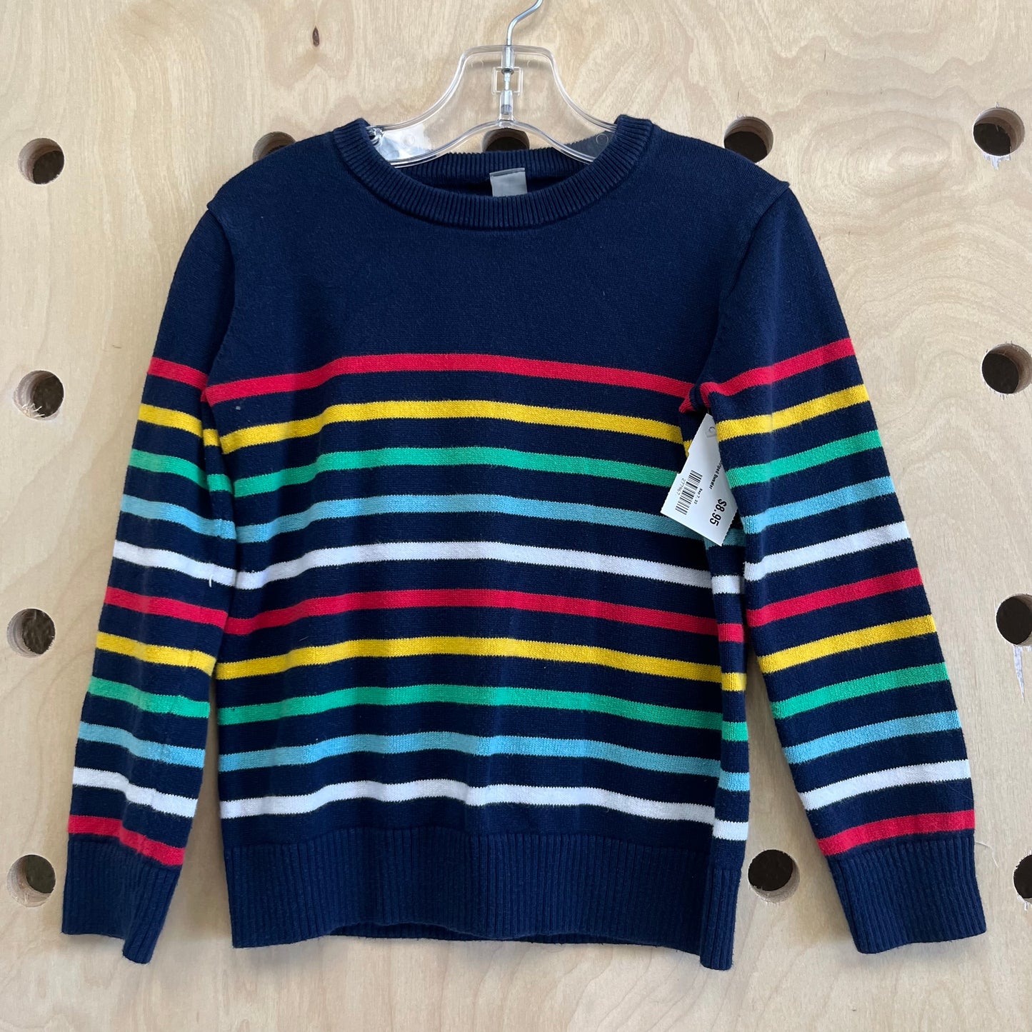 Navy Colorful Striped Sweater