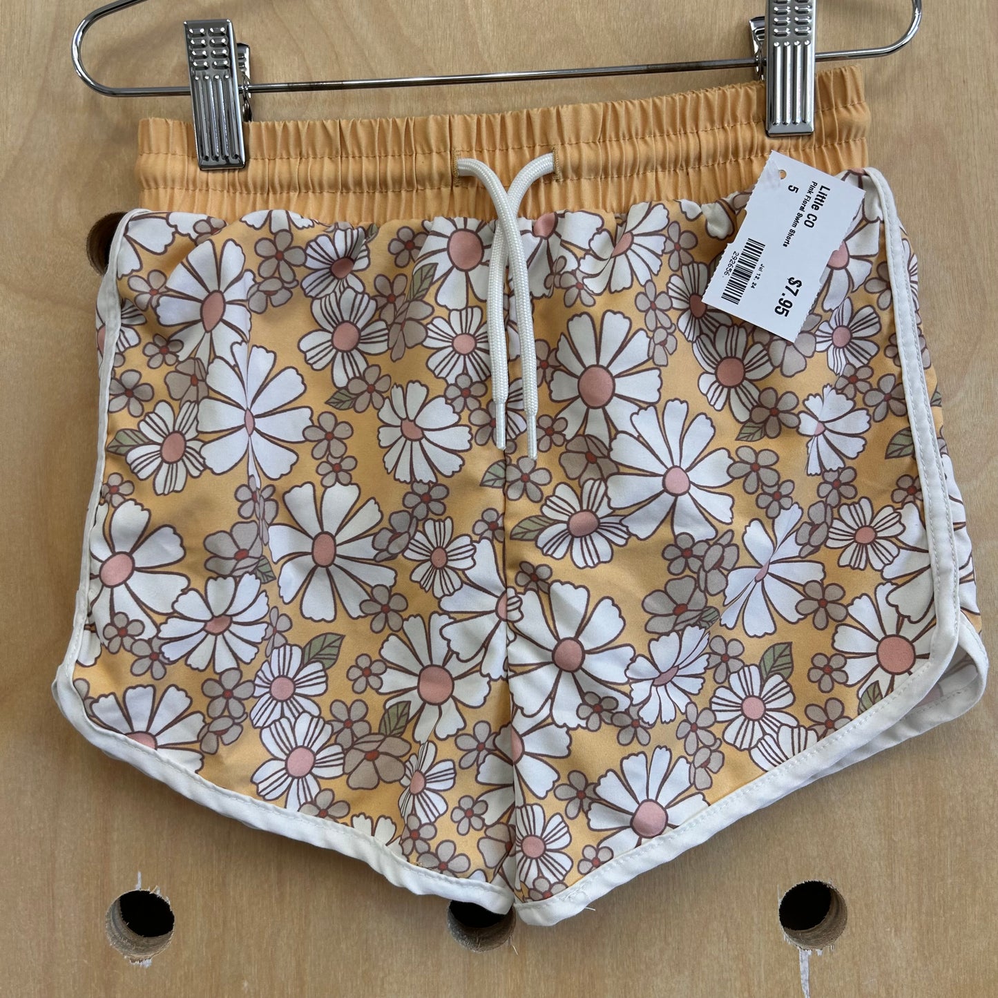 Pink Floral Swim Shorts