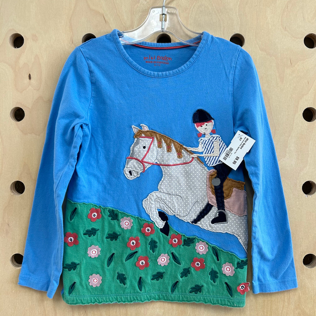 Blue Horse Rider Applique Tee