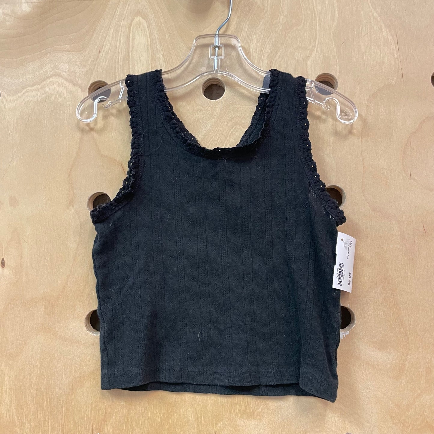 Black Pointelle Tank
