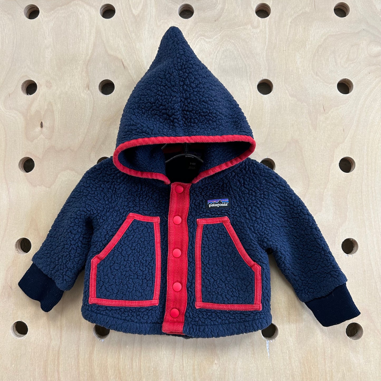 Blue & Red Retro Pile Jacket