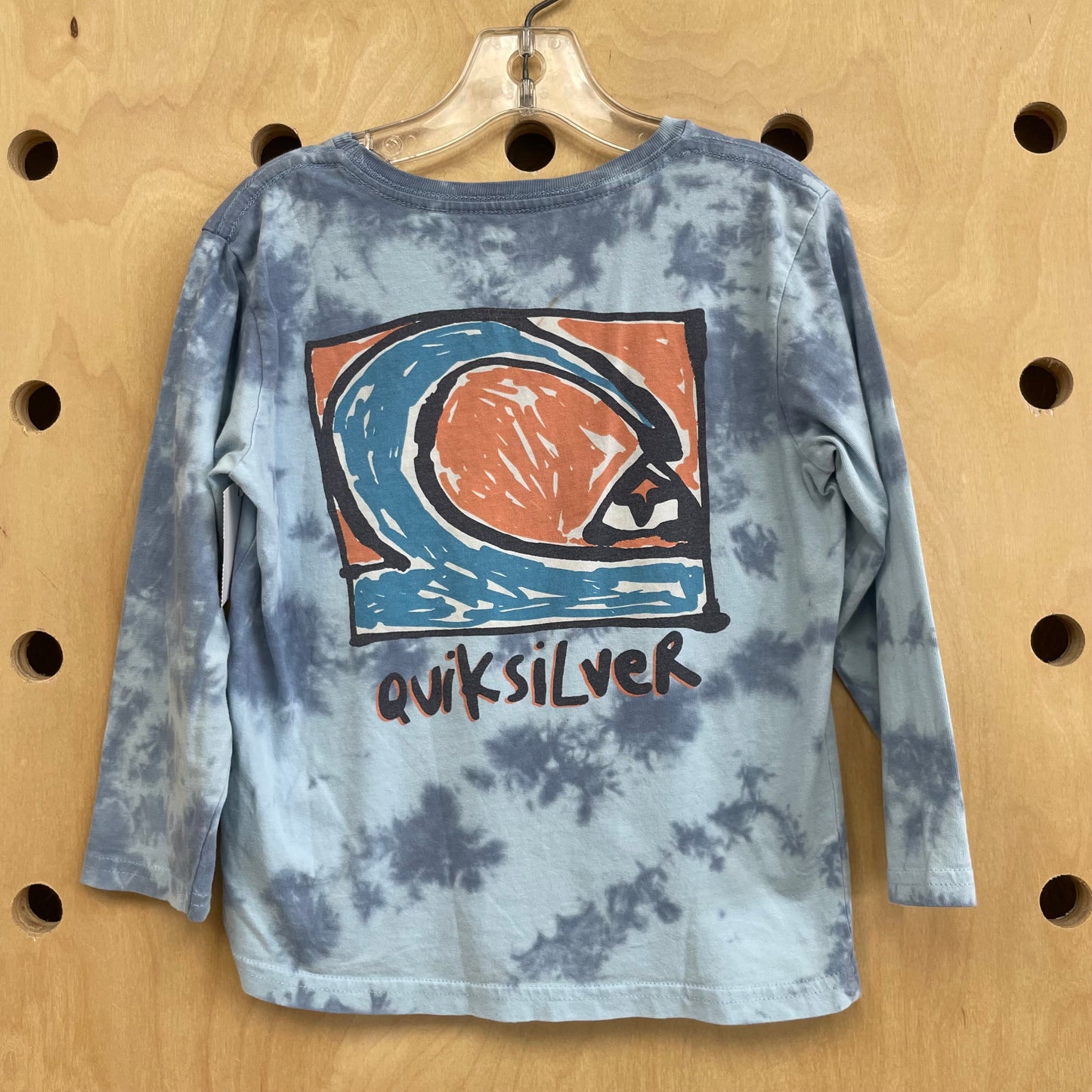 Blue Tie Dye LS Logo Tee