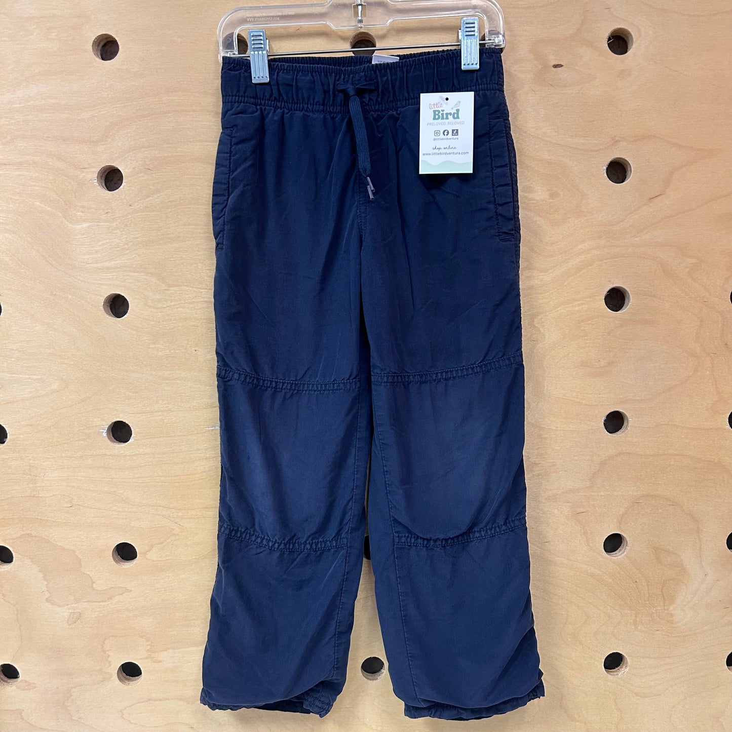 Navy Lined Drawstring Pants