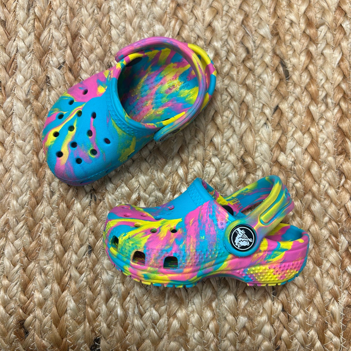 Bright Multicolor Tie-Dye Clogs