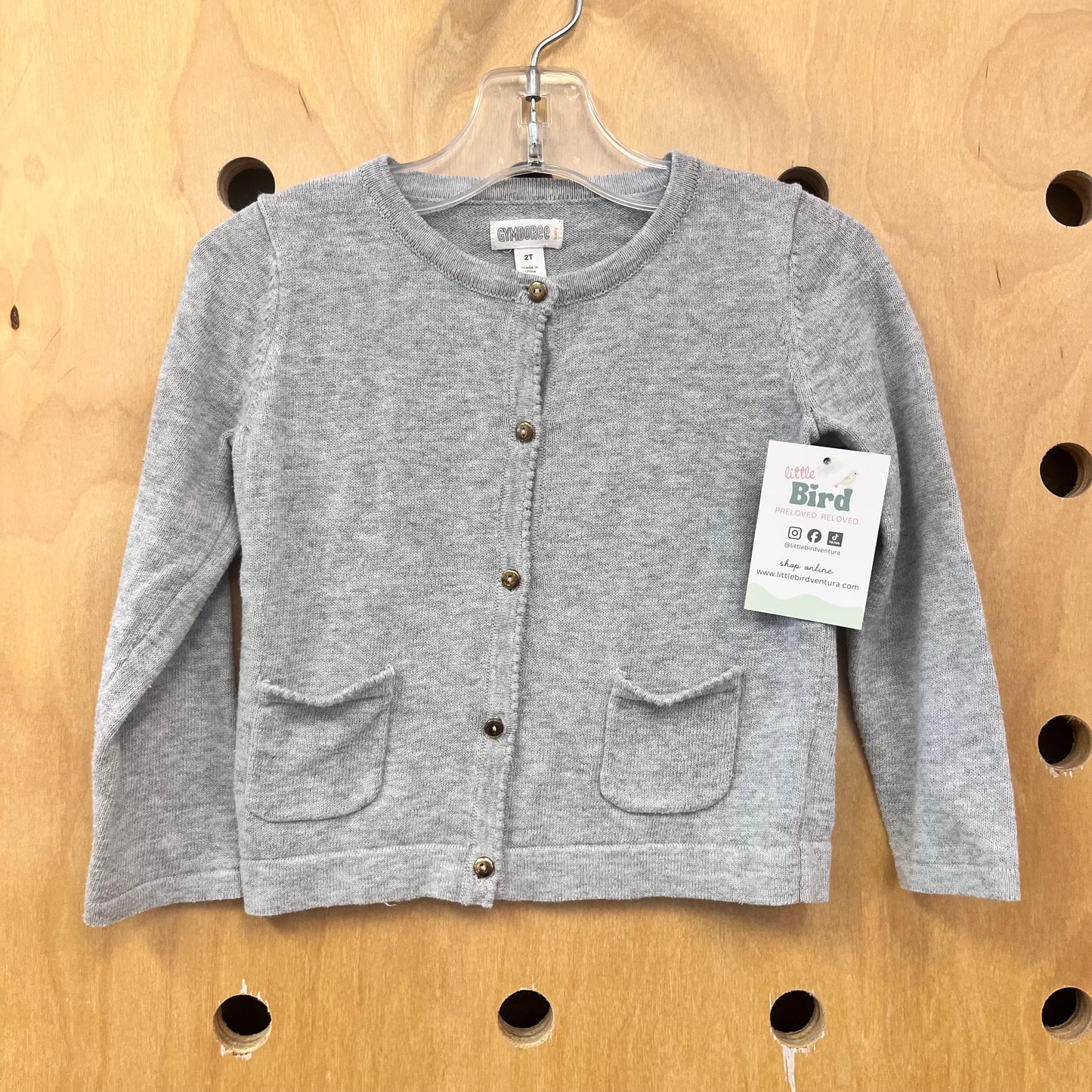 Grey Button Up Cardigan