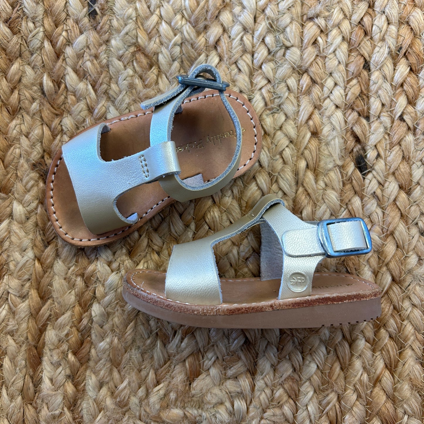 Gold Leather Sandals