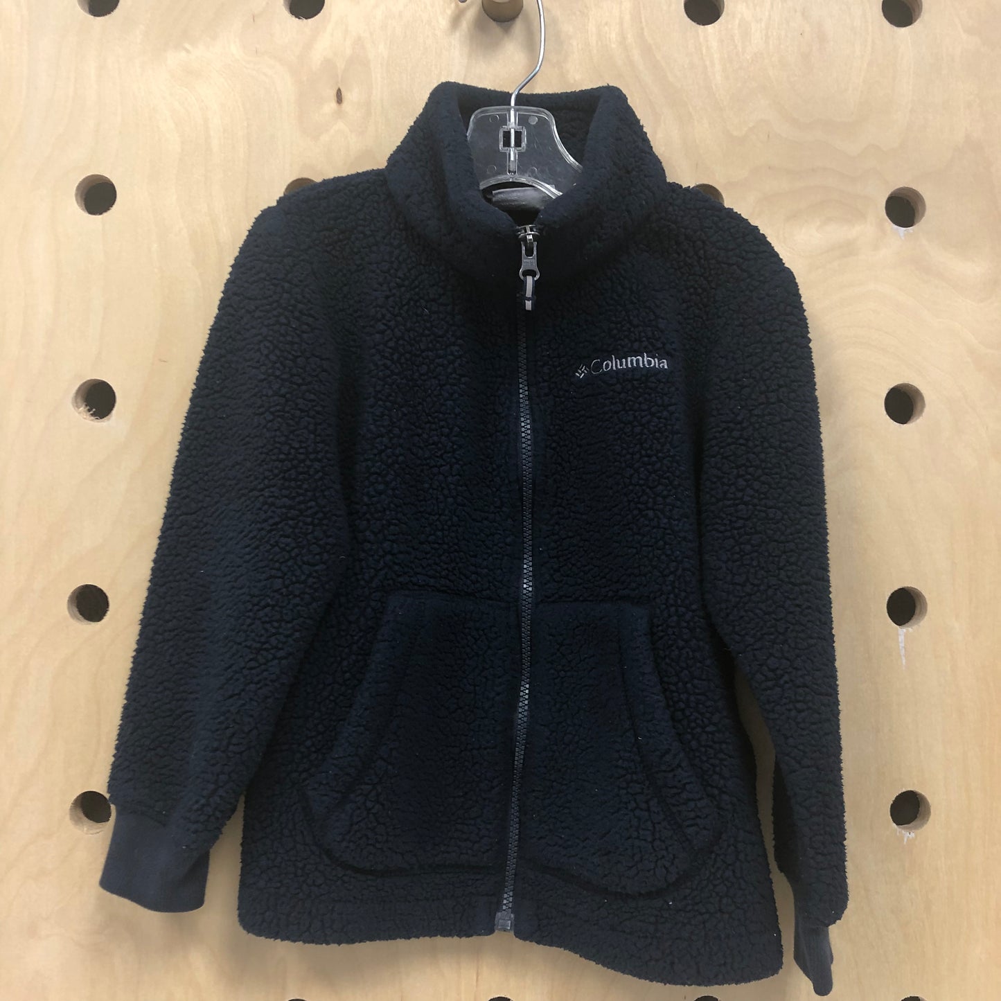 Navy Blue Sherpa Zip Jacket