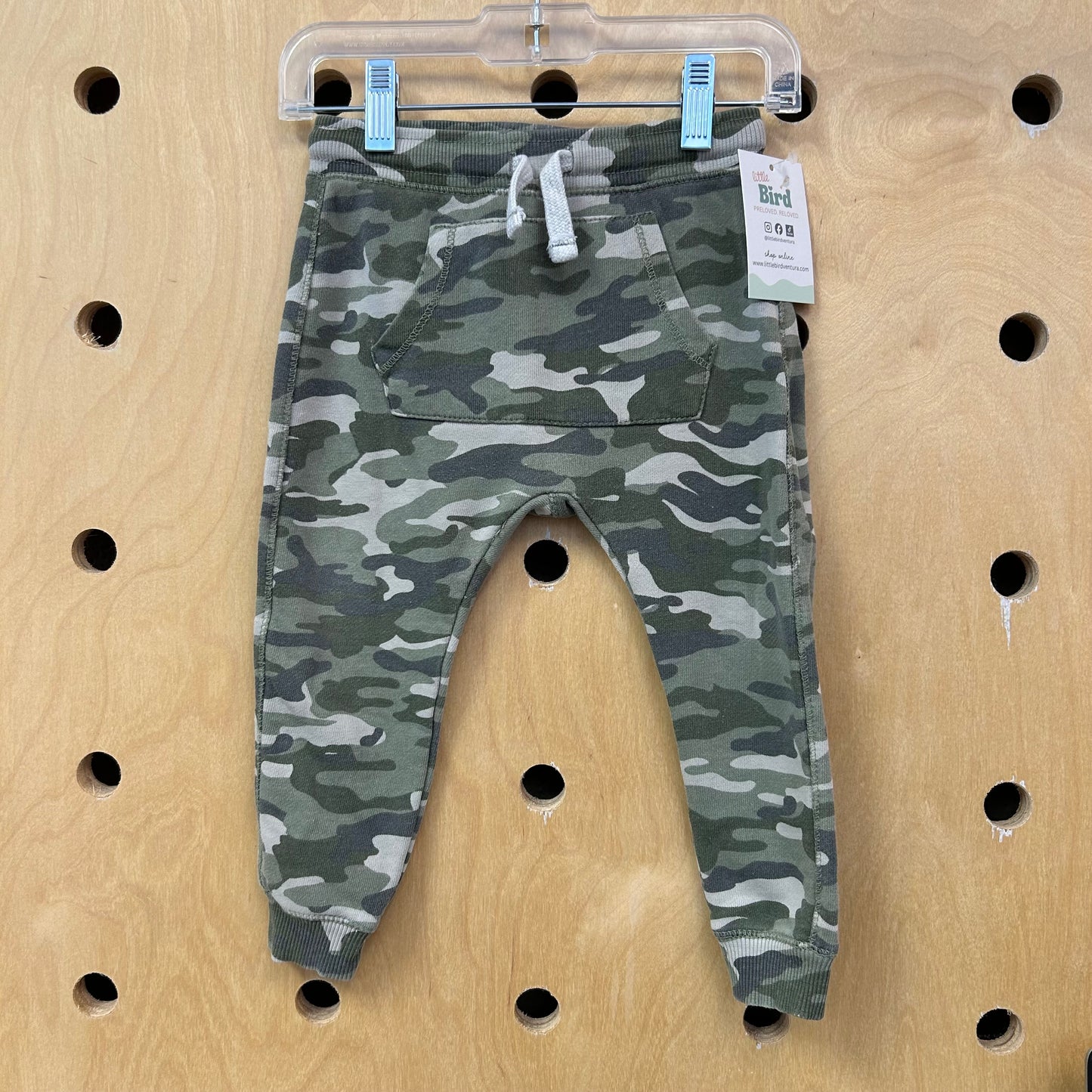 Green Camo Drawstring Joggers