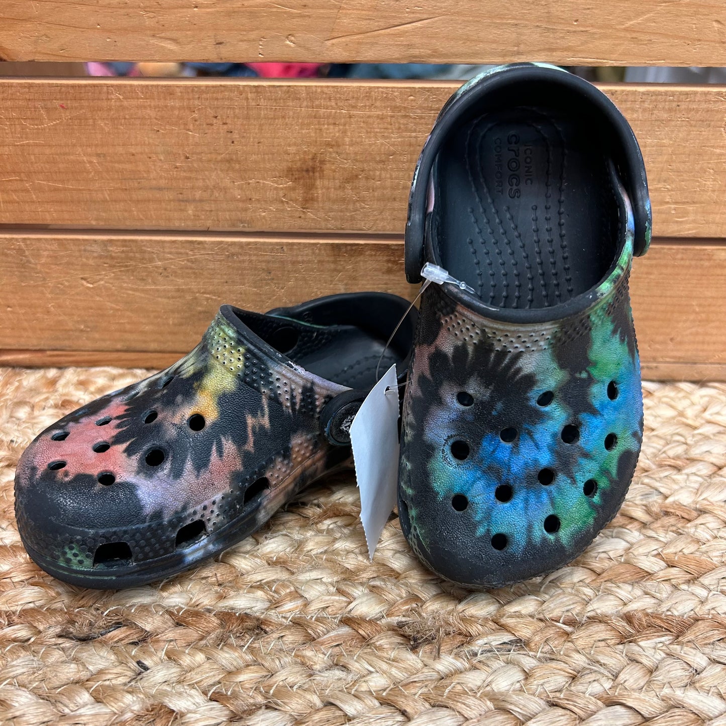 Black & Tie-Dye Slip-Ons