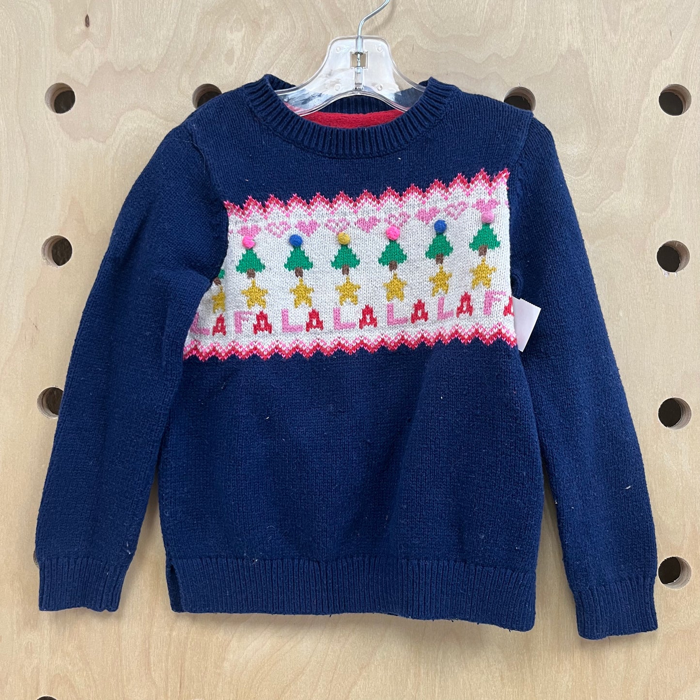 Blue Fa La La Holiday Sweater