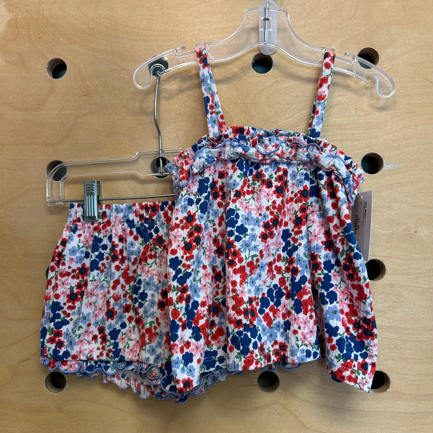 Red/Blue Floral Outfit