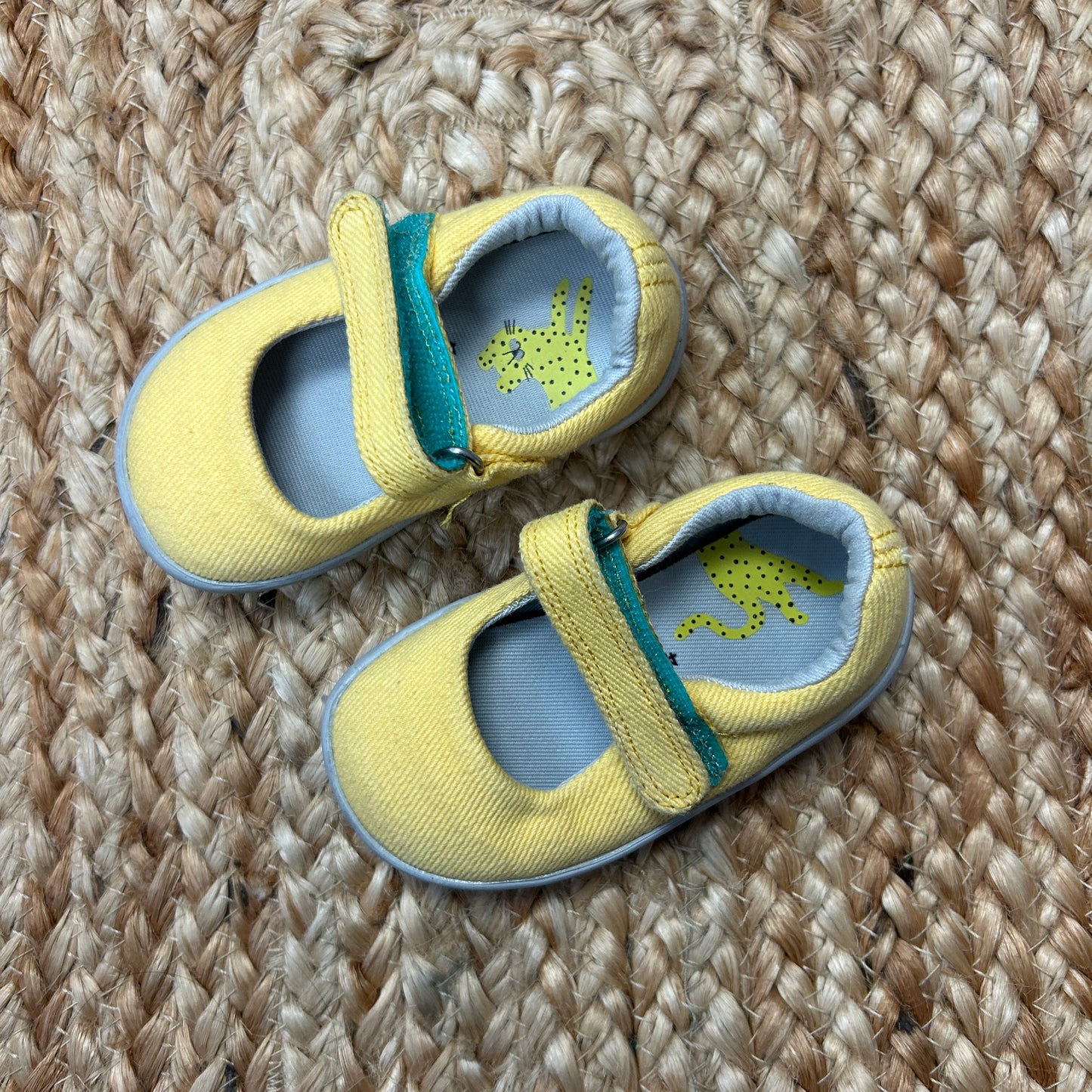 Yellow Denim Mary Jane Shoes