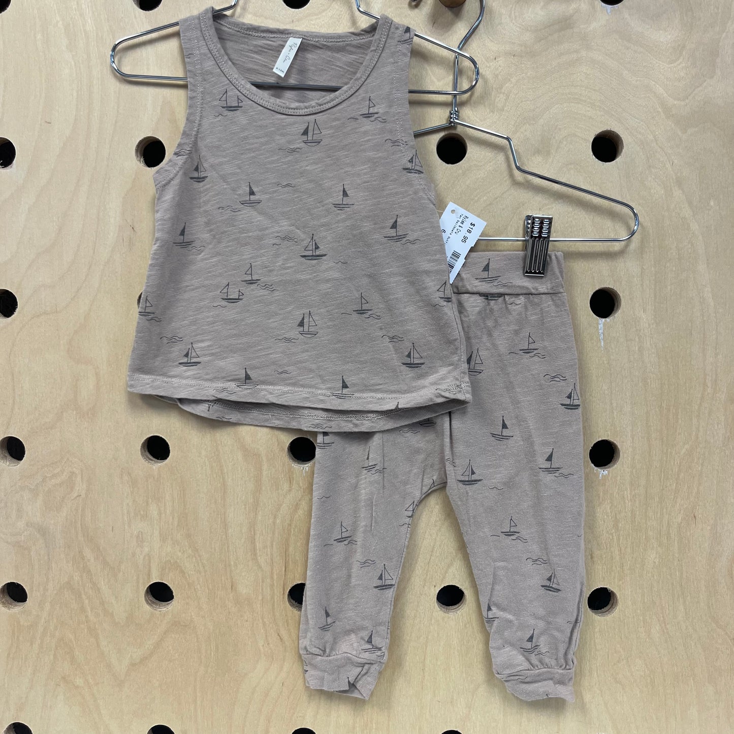 Tan Sailboats Outfit