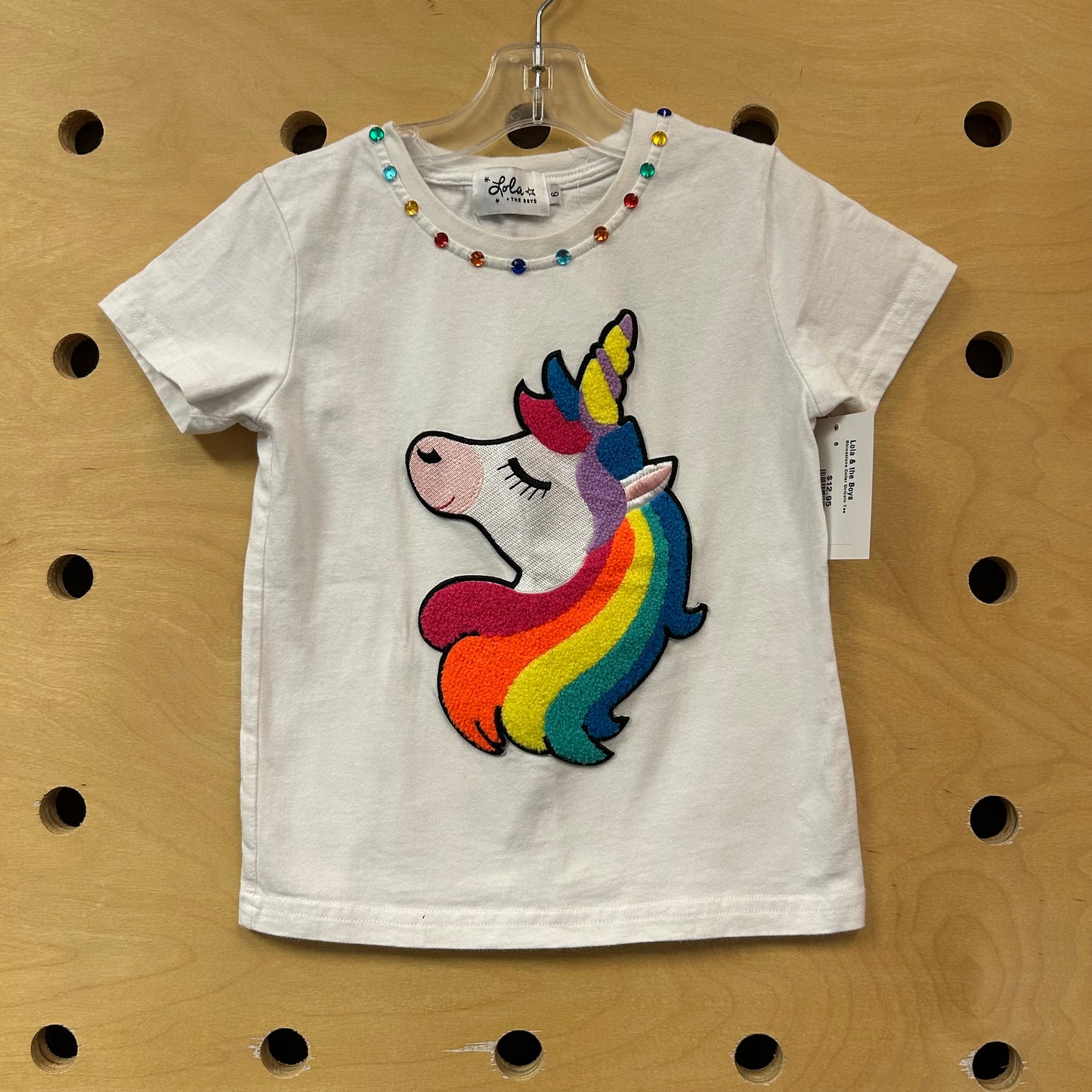 Rhinestone Collar Unicorn Tee