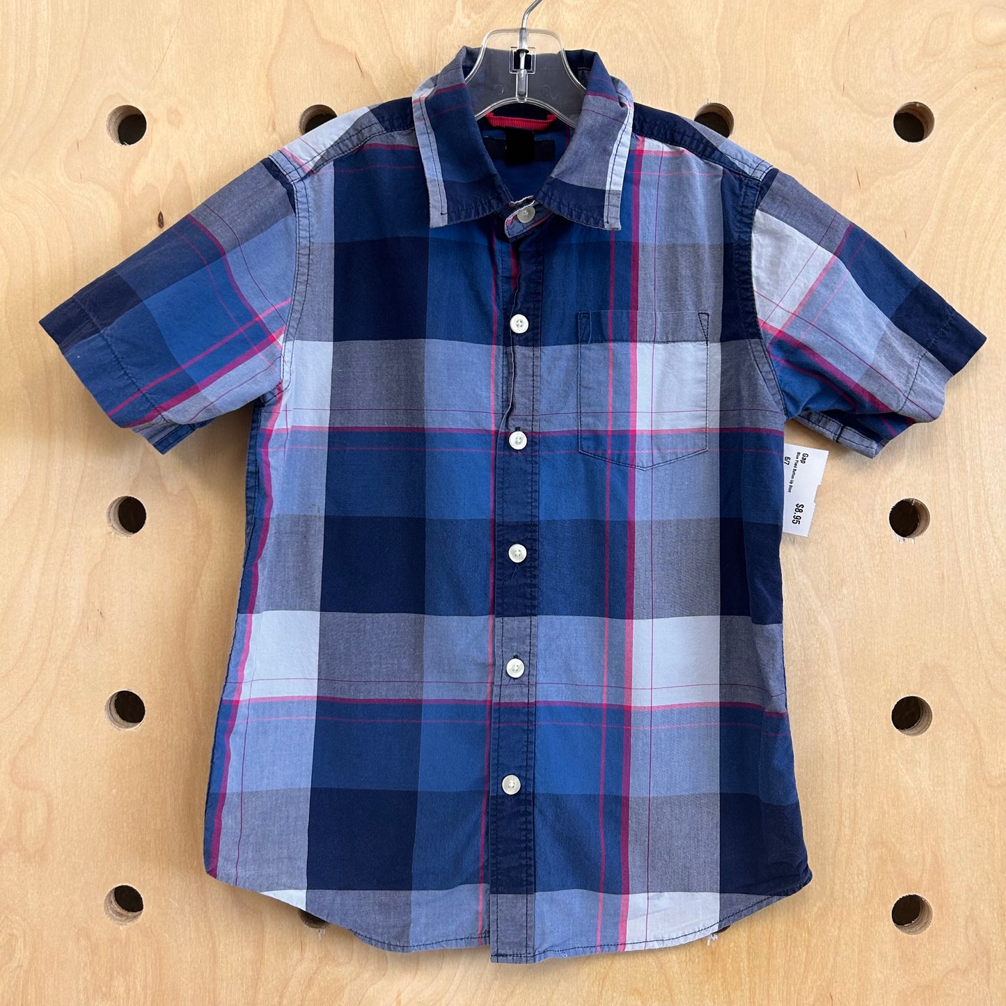 Blue Plaid Button Up Shirt