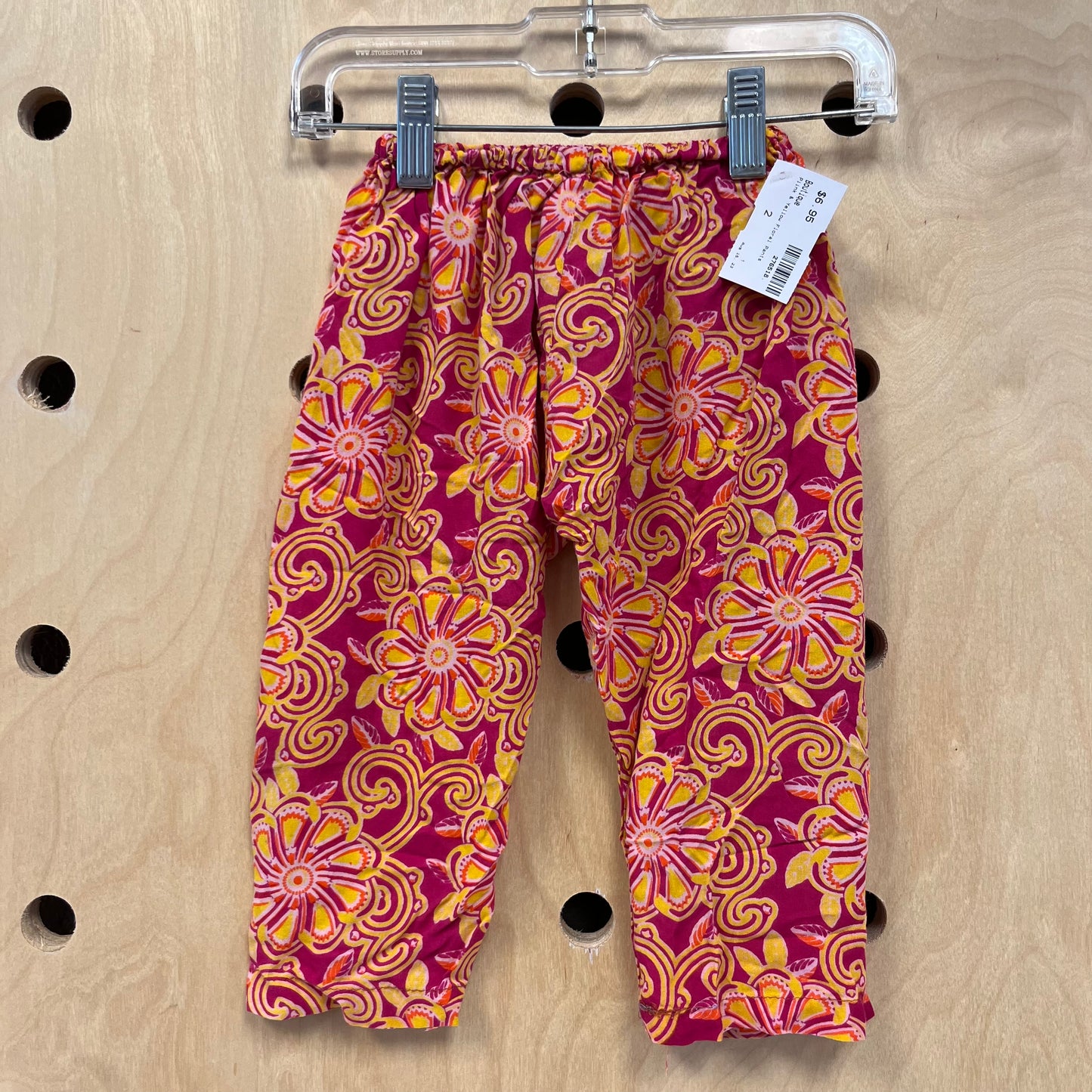 Pink & Yellow Floral Pants