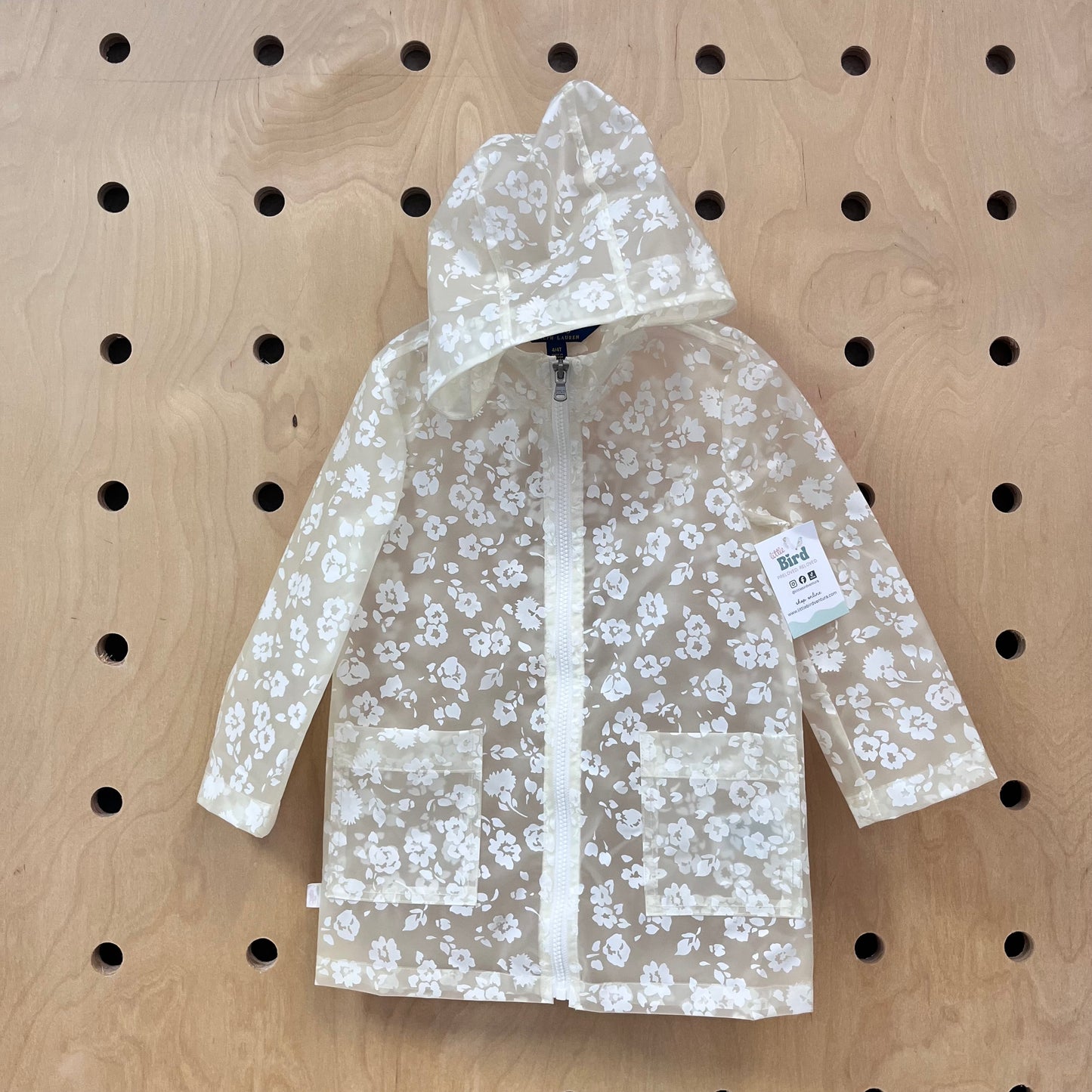 Translucent Floral Rain Jacket