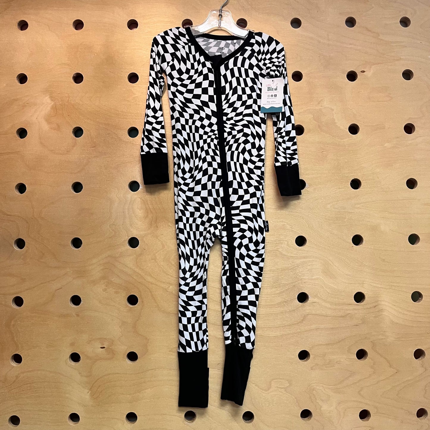 Black/White Bamboo Zippy