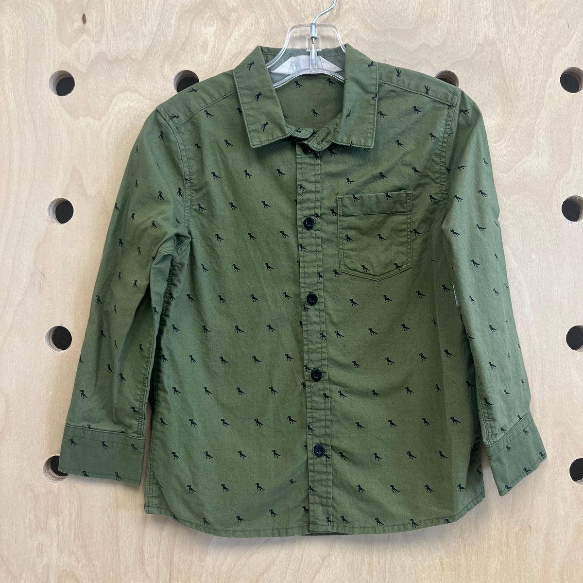 Green Dinosaur Button Up Shirt
