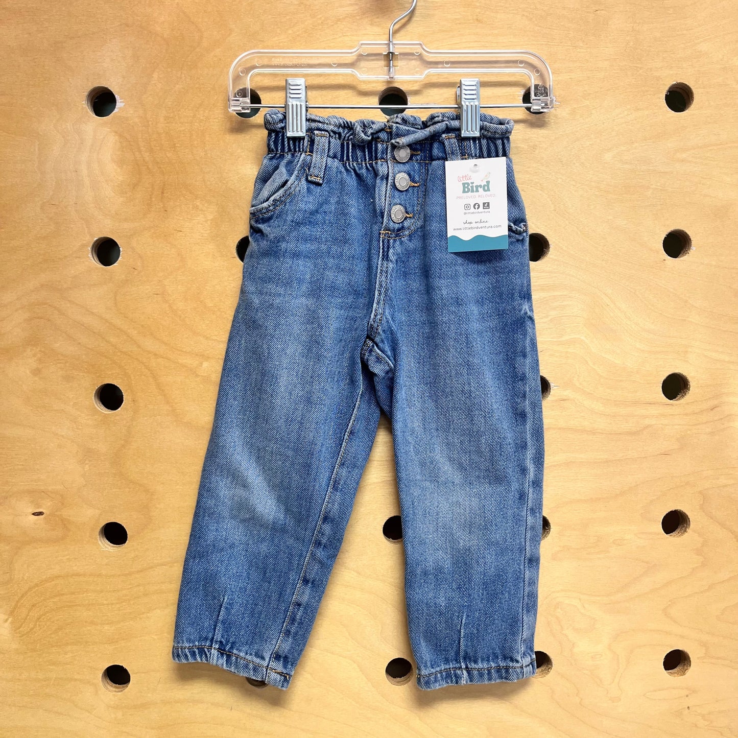 Paperbag Waist Snap Denim