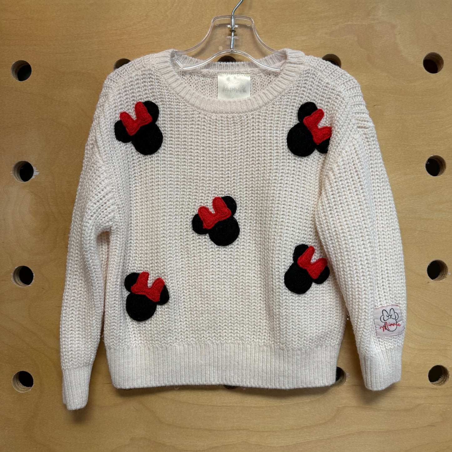 Cream Mickey Mouse Knit Sweater