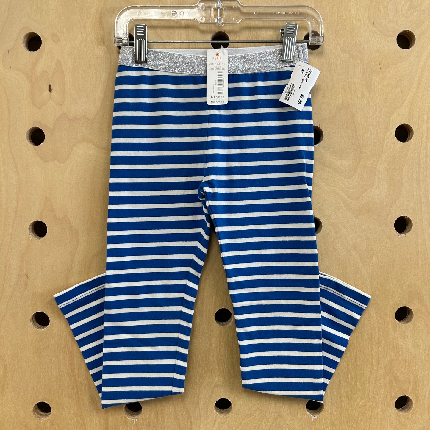 Blue Striped Leggings NEW!
