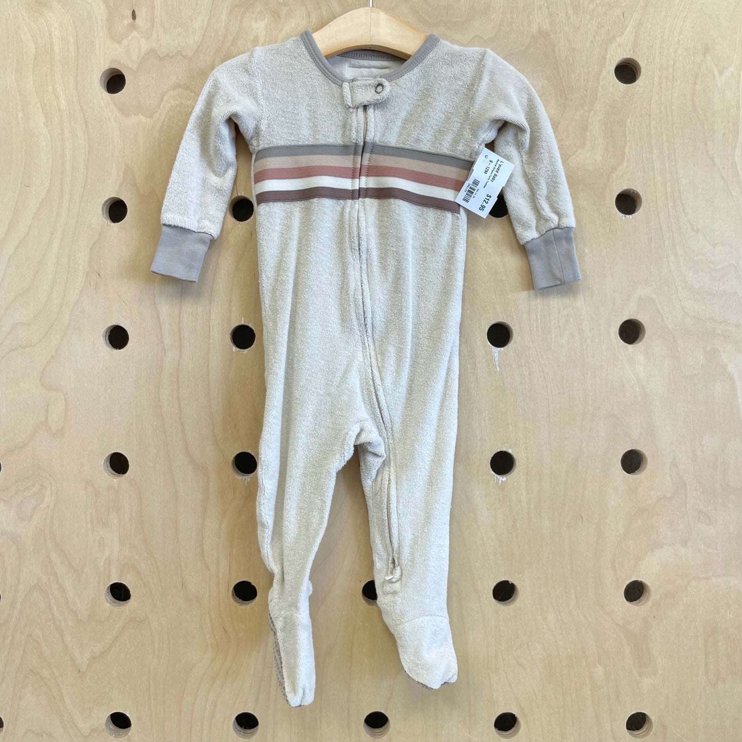 Neutral Striped Terry Footies
