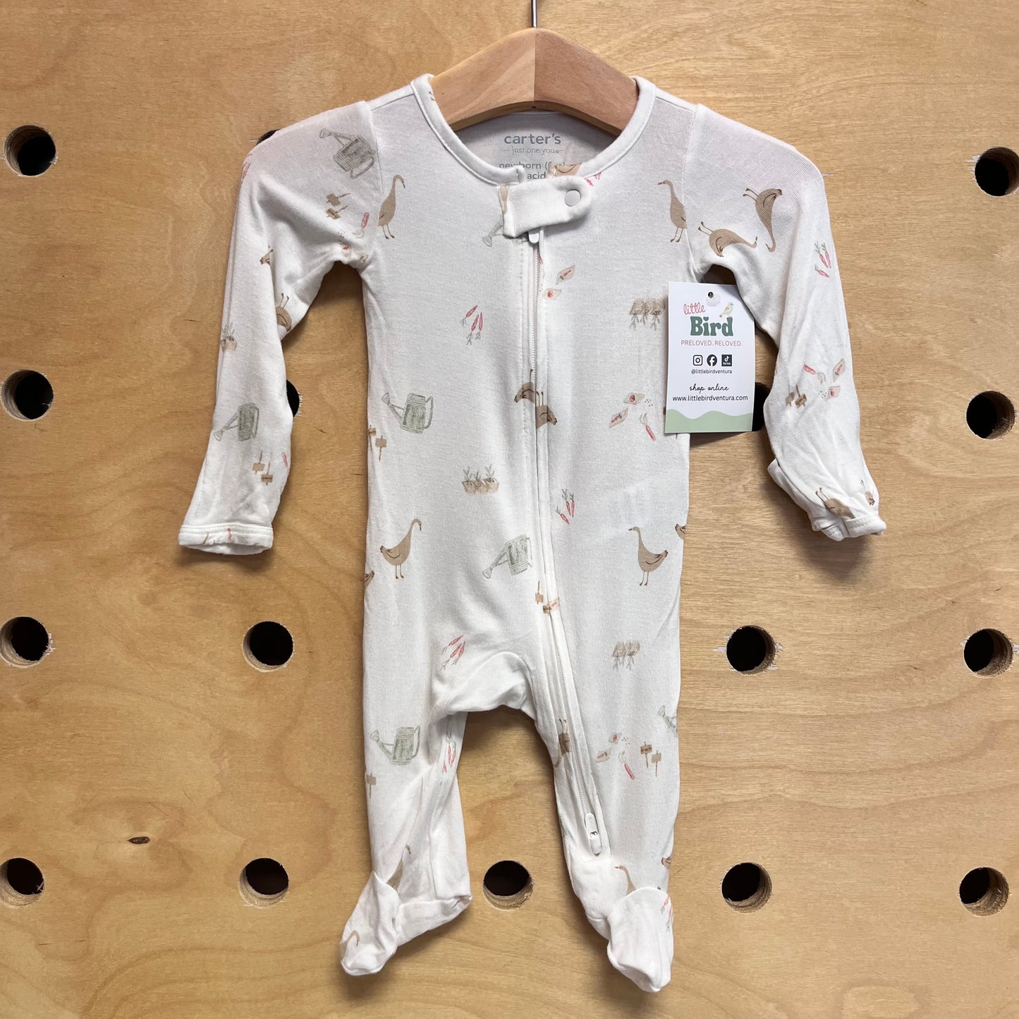 White Geese Bamboo Zippy