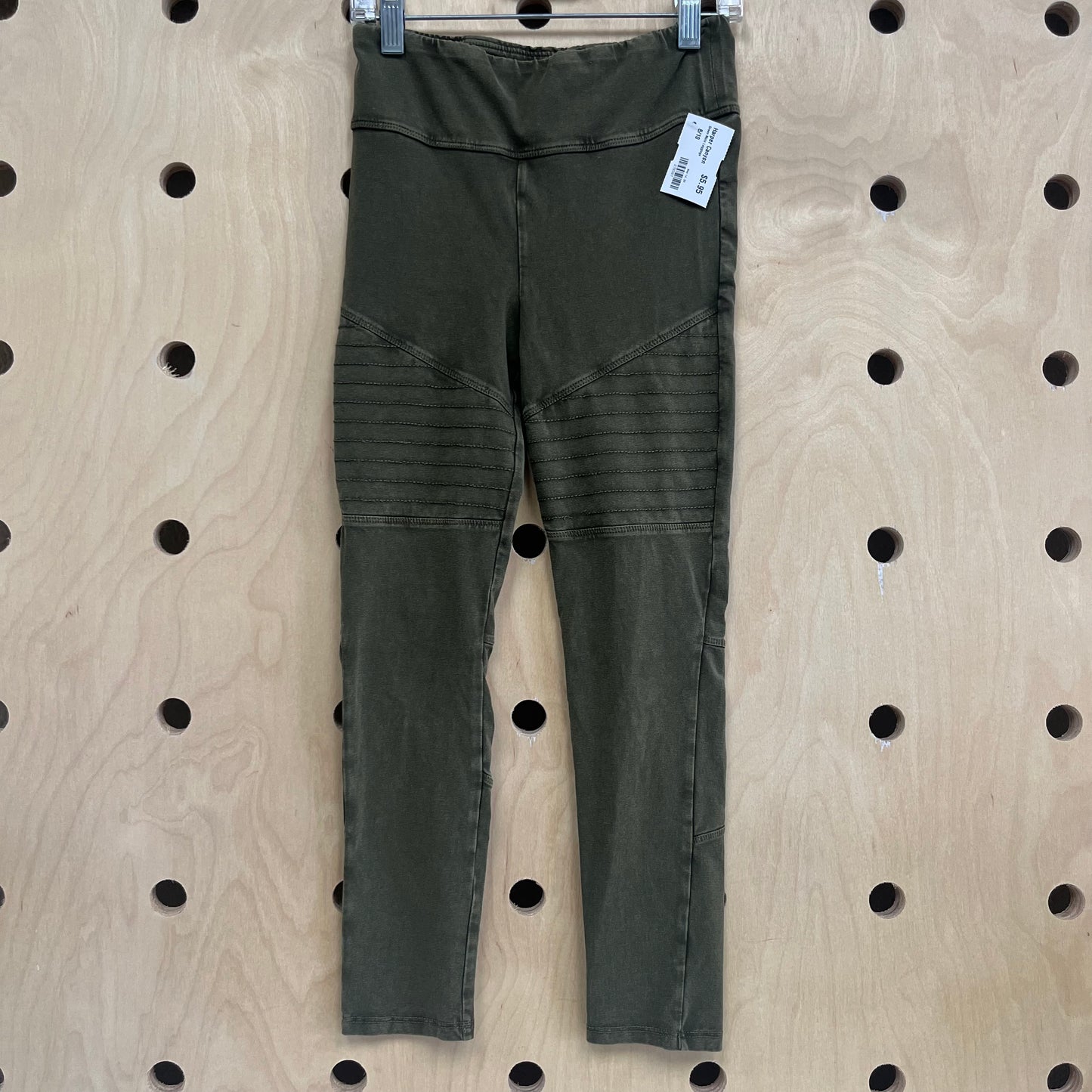 Green Moto Leggings