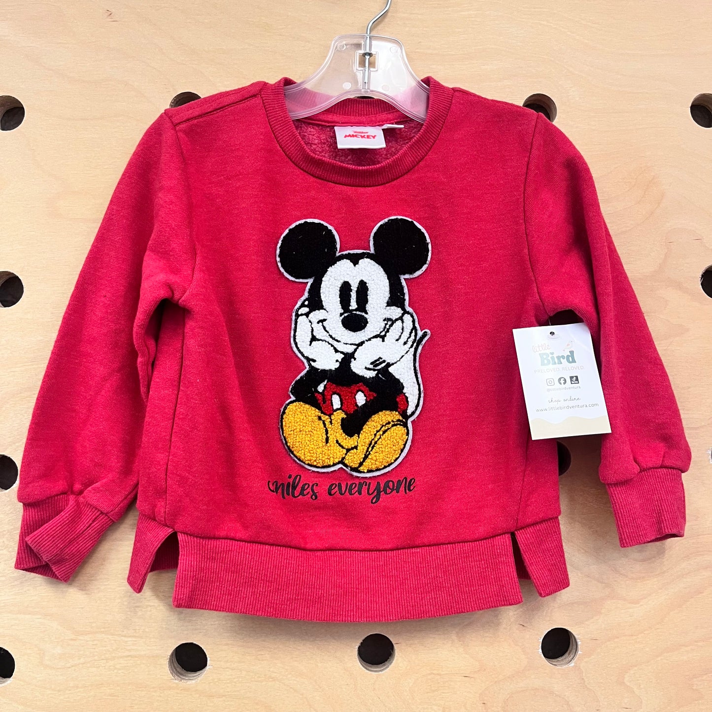 Red Smiles Everyone Mickey Pullover