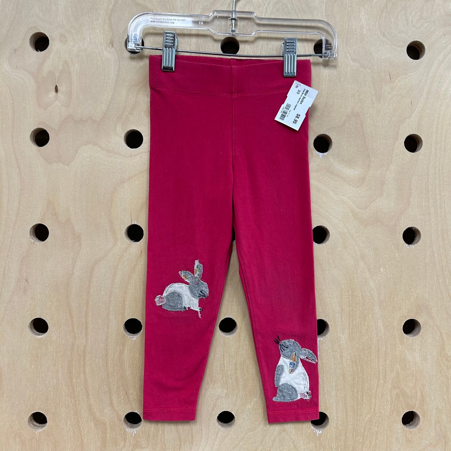 Pink Bunny Applique Leggings