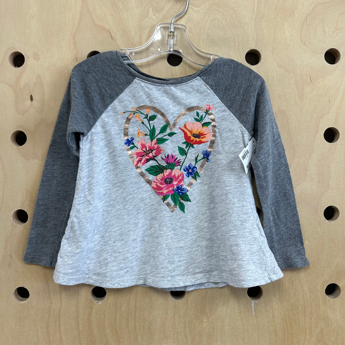 Grey Hearts LS Tee