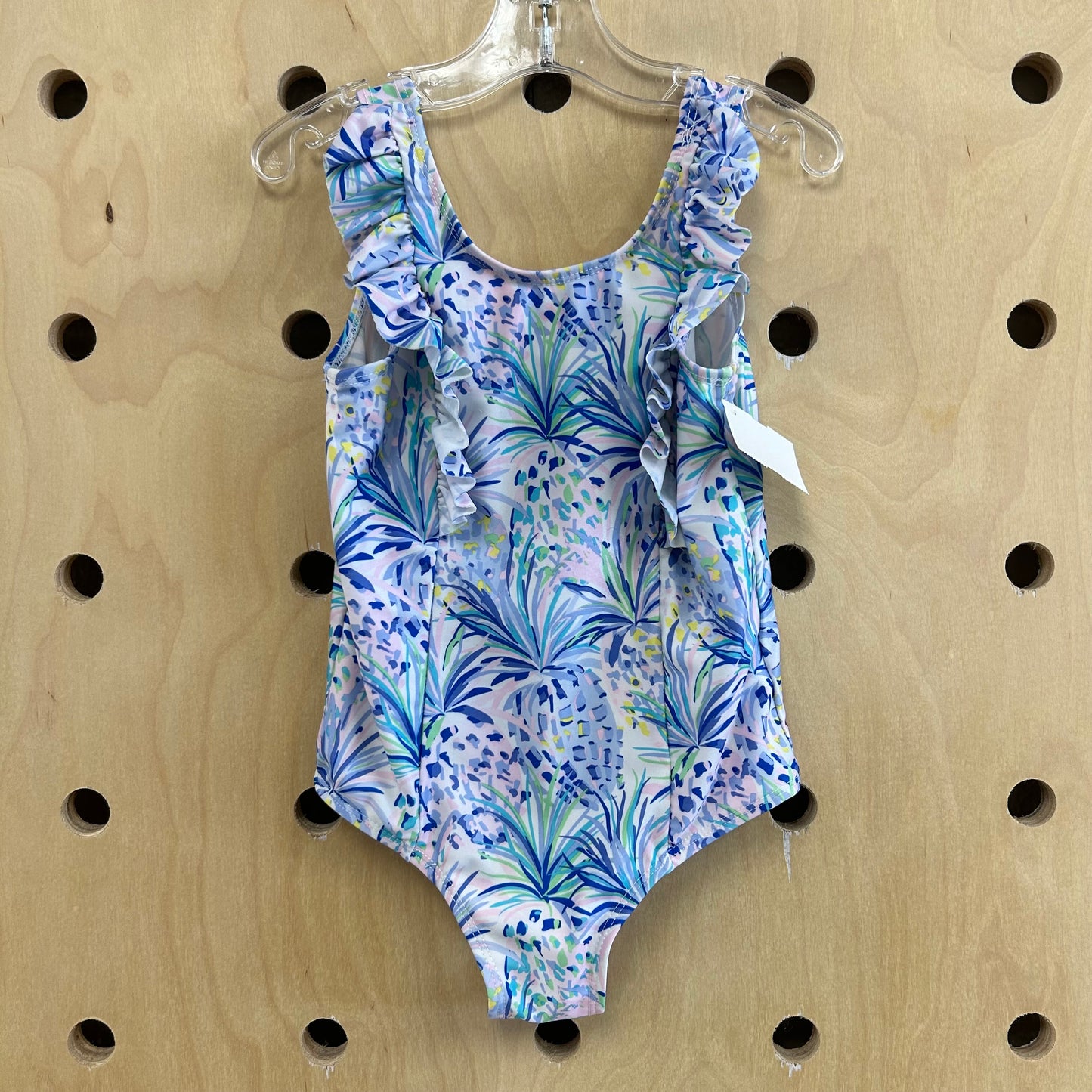 Pink+Blue Floral Swimsuit