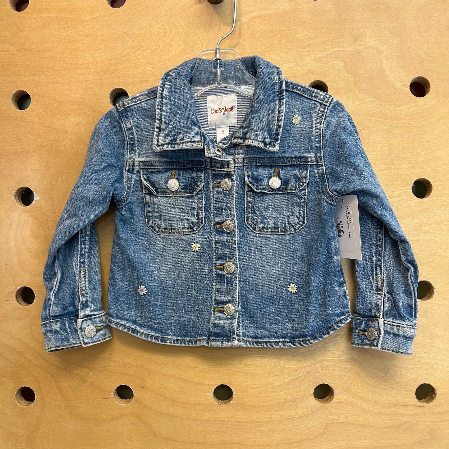 Denim Daisy Embroidered Jacket