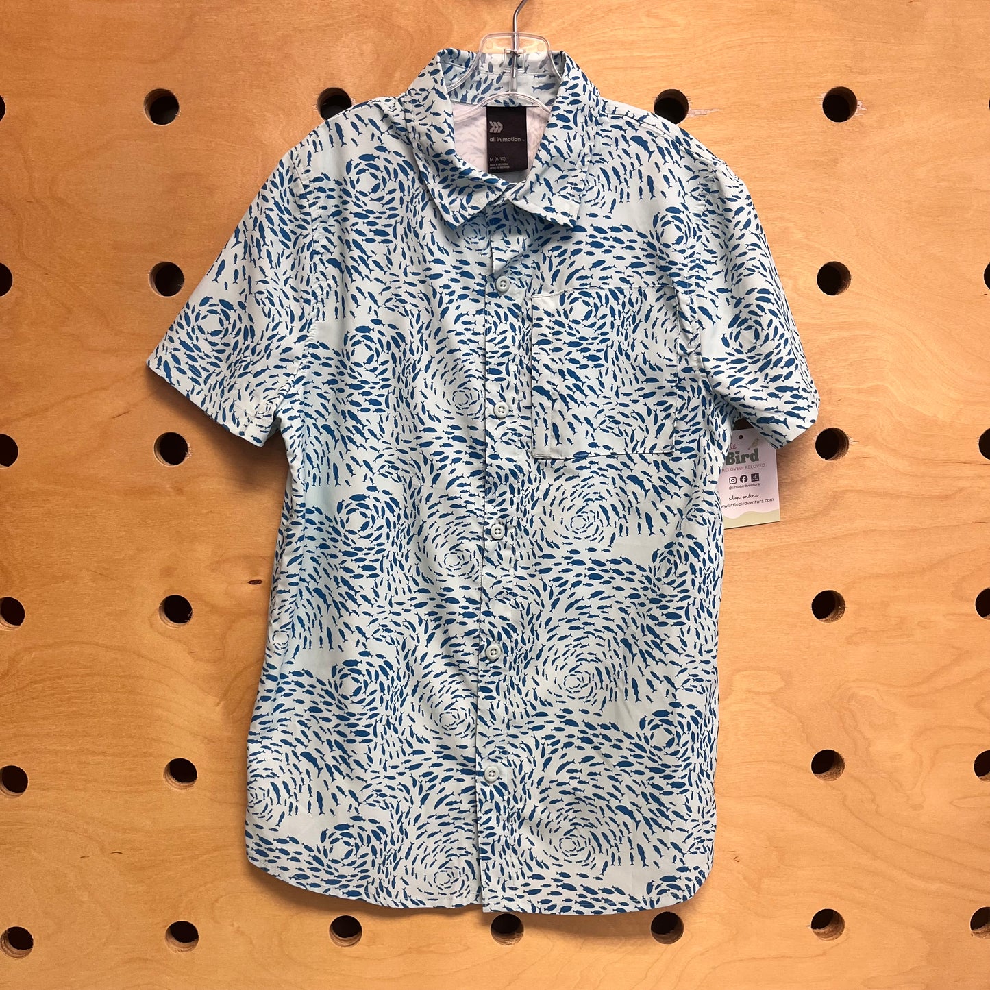 Blue Fishes Button Up