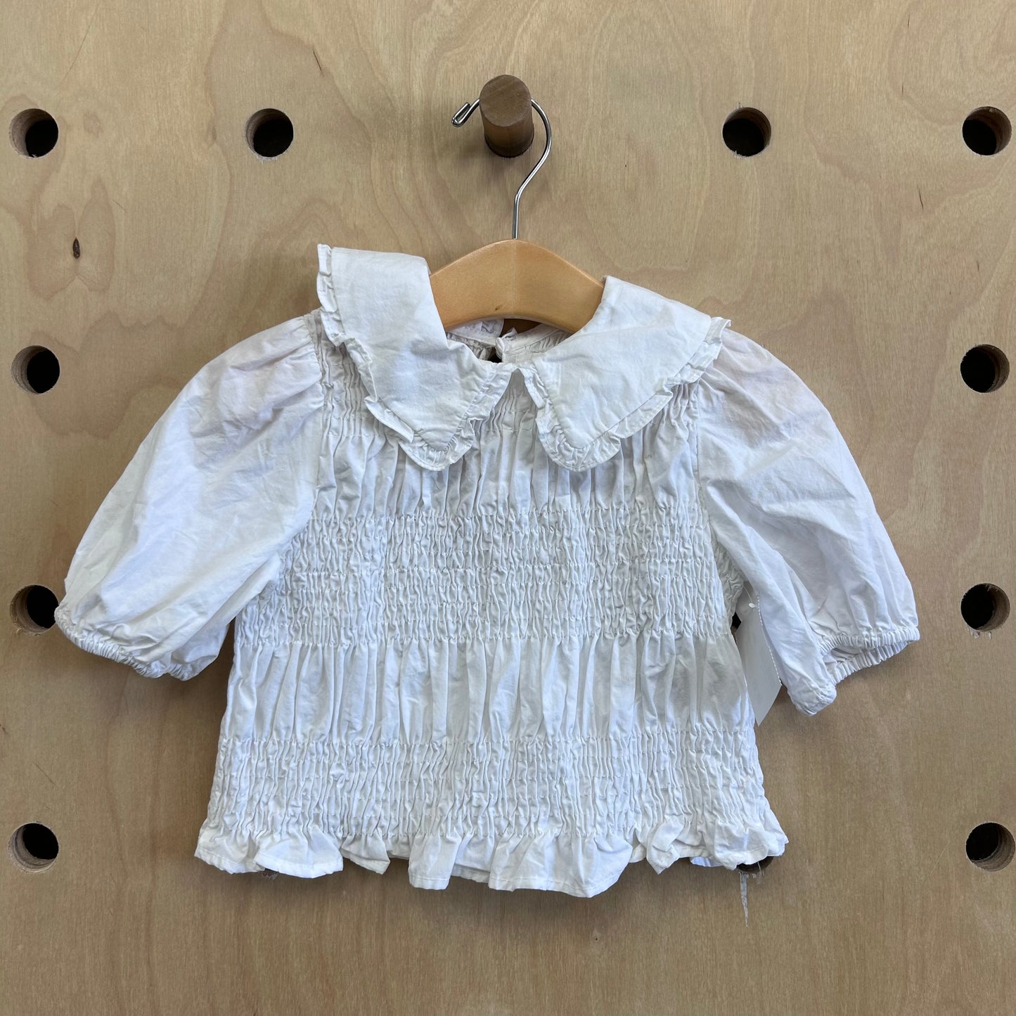 White Smocked Top
