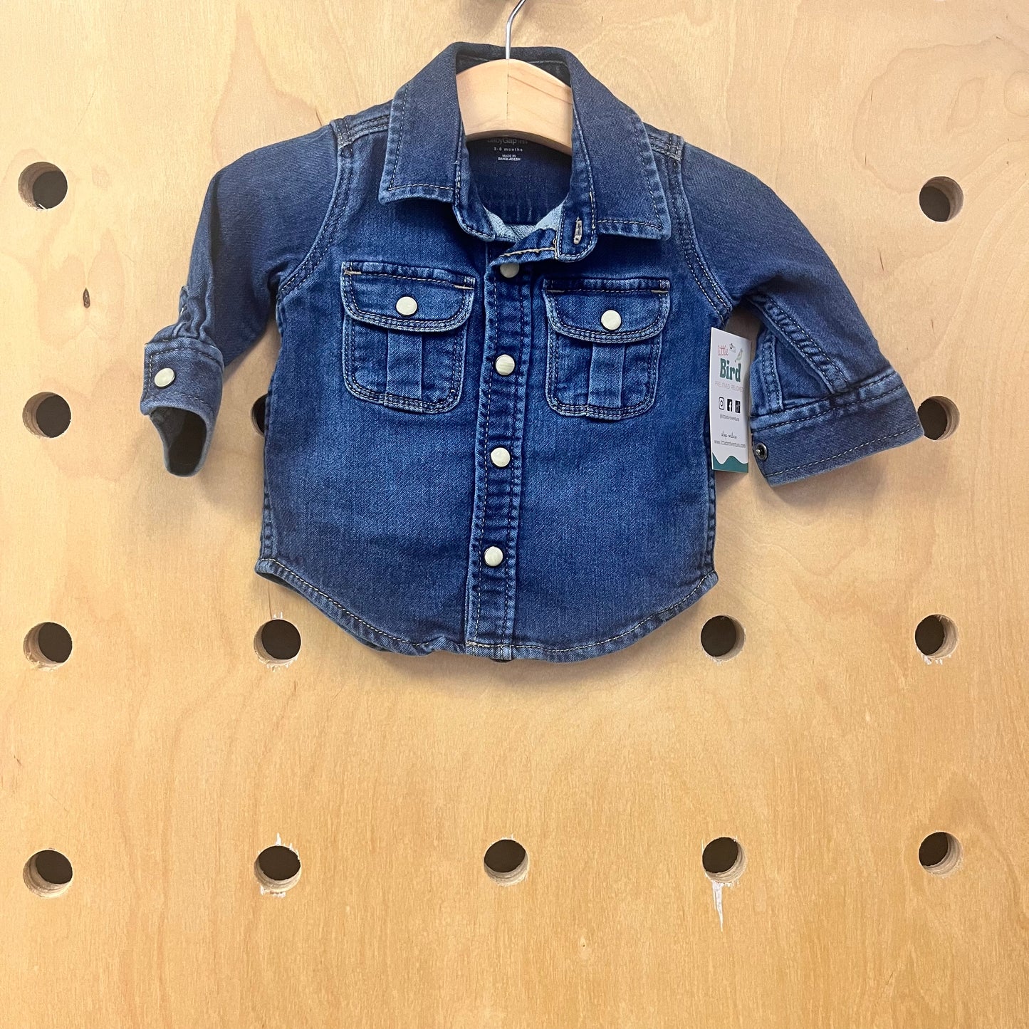 Snap Denim Shacket