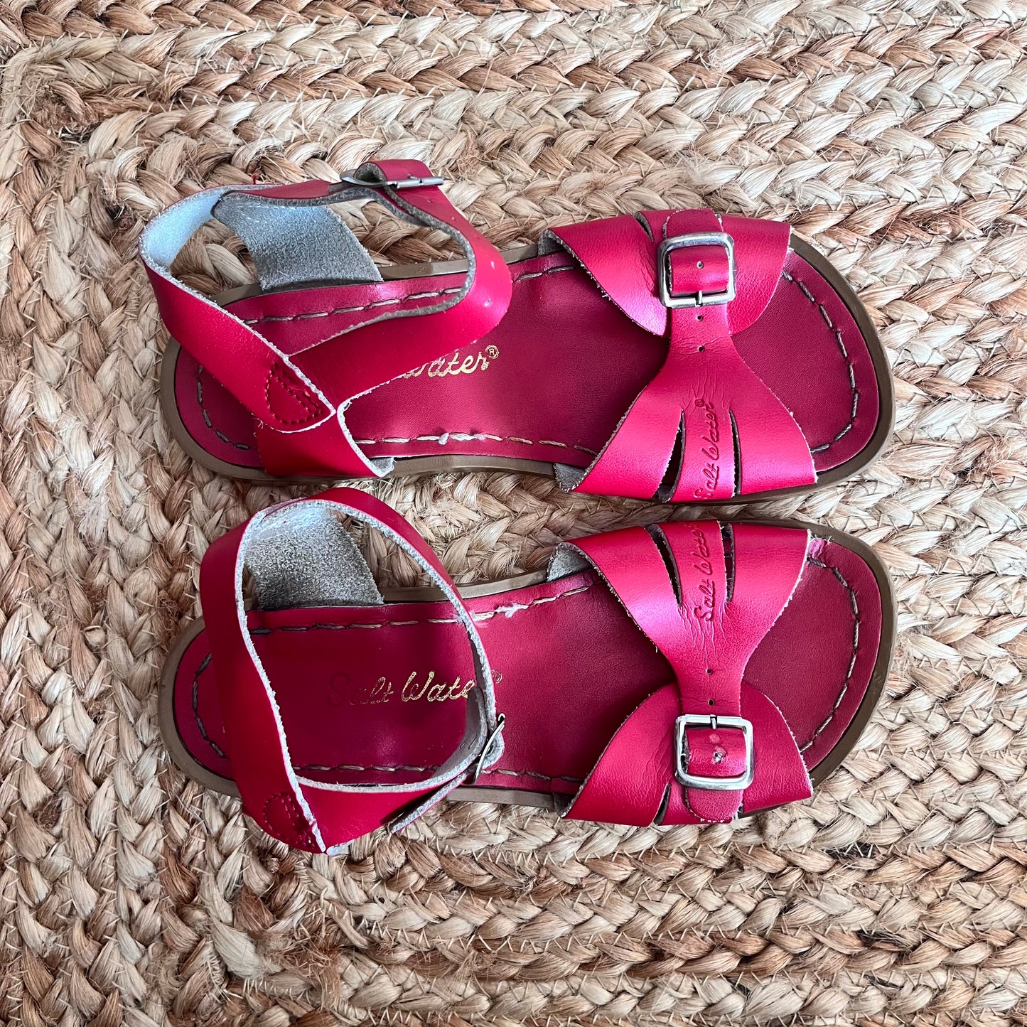 Red Leather Sandals
