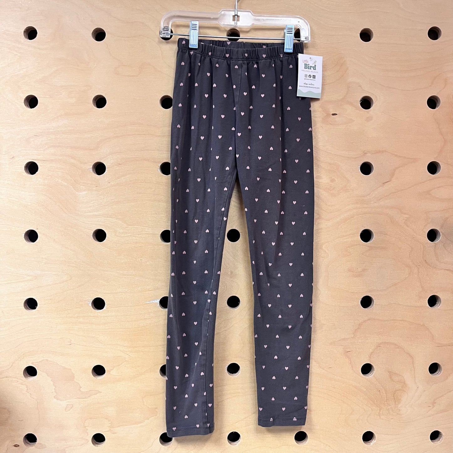 Grey/Pink Hearts Leggings