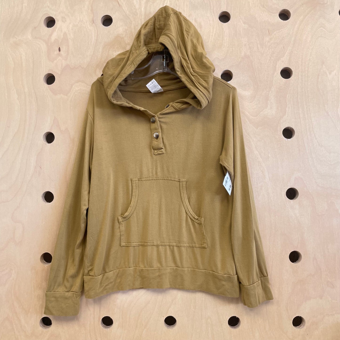 Olive Bamboo Henley Hoodie