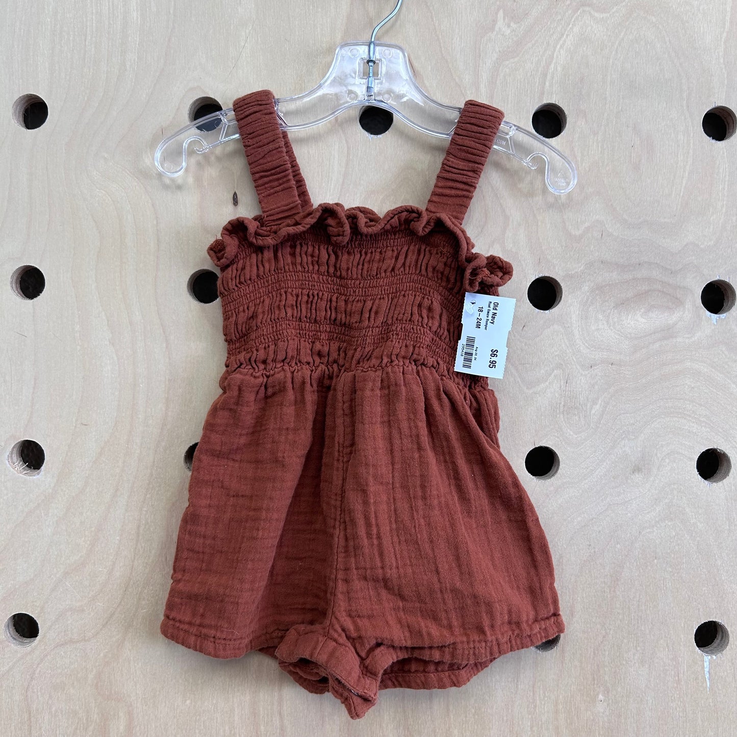 Rust Gauze Romper