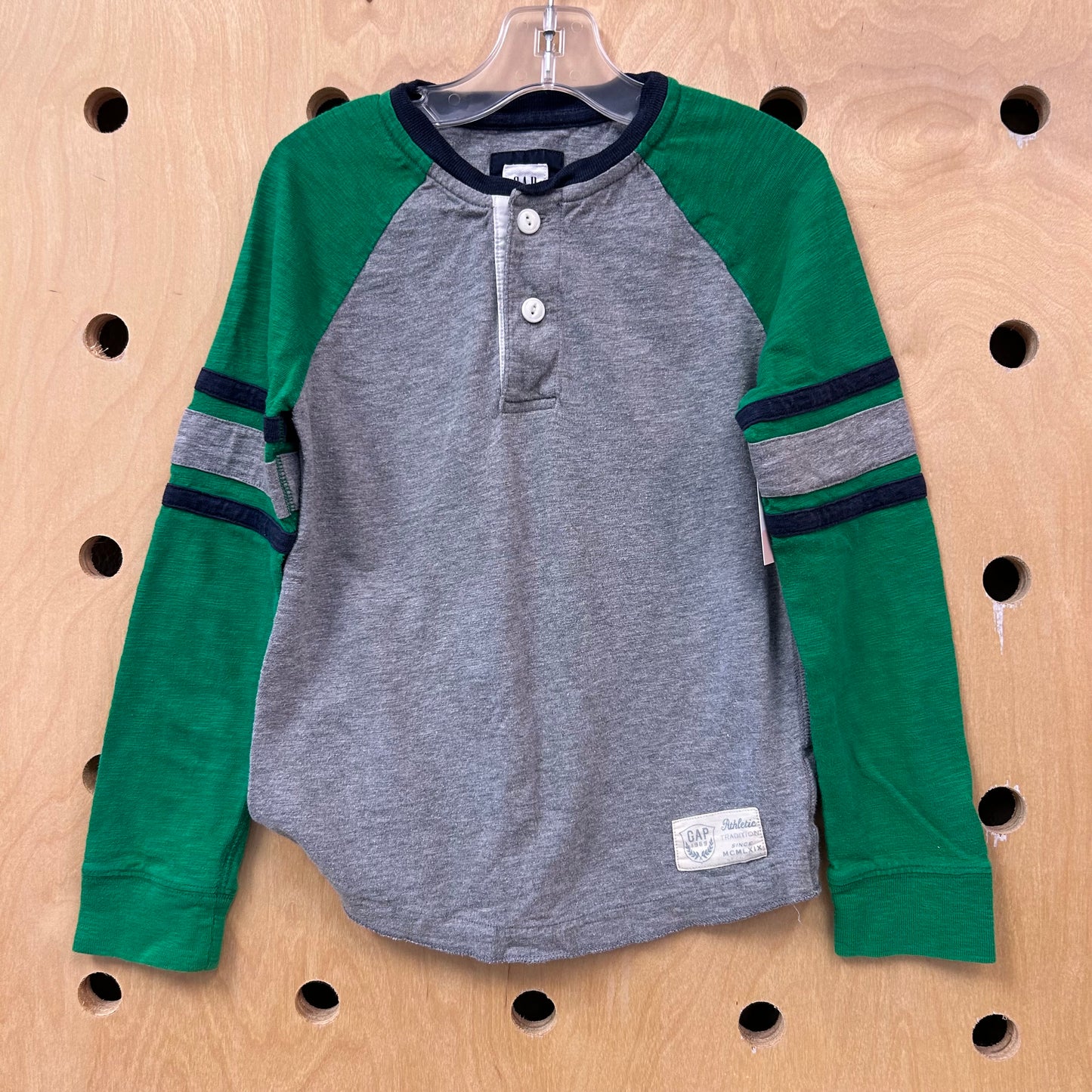 Grey + Green Henley