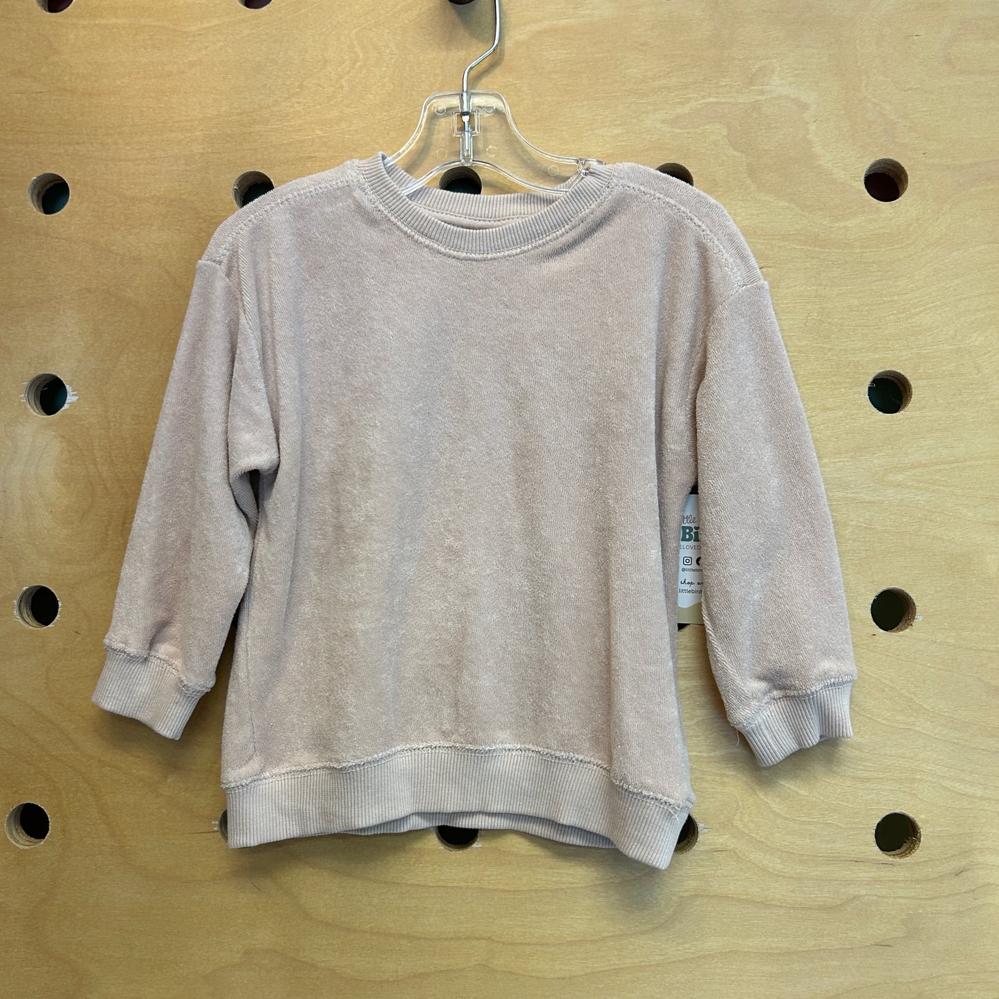 Blush Pink Terry Sweatshirt