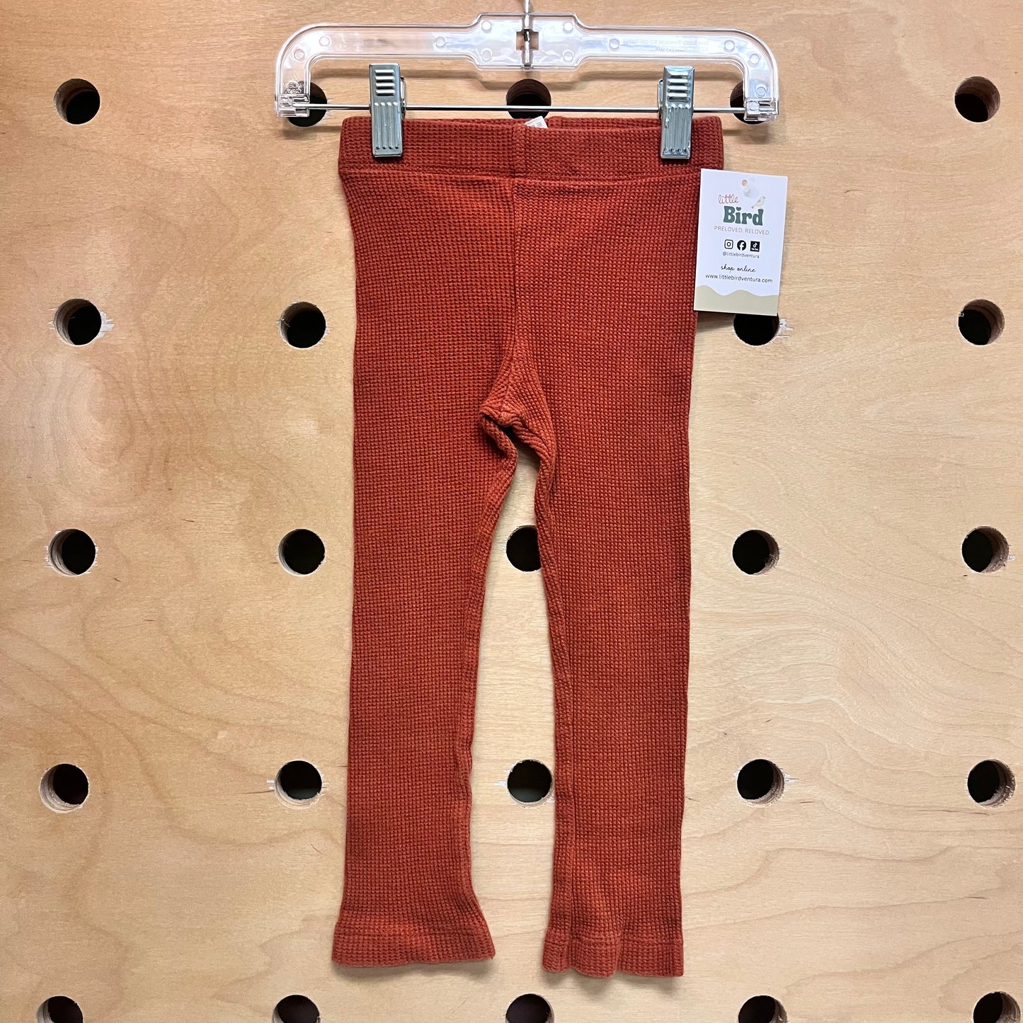 Organic Cinnamon Waffle Knit Leggings